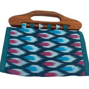 Fabindia 👜 Blue Boho Clutch Handbag